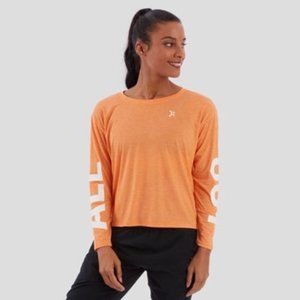 OTF ORANGETHEORY LADIES LONG SLEEVE CROP GRAPHIC TEE